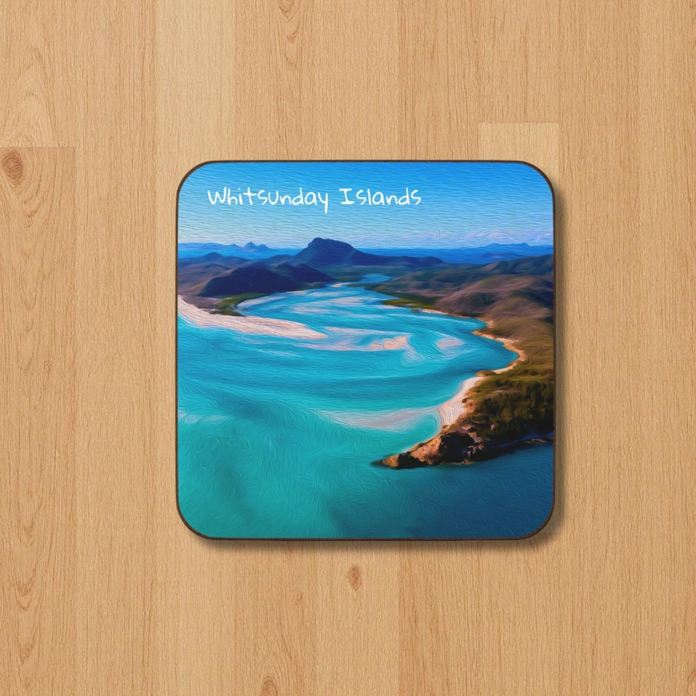 Whitsunday Islands, Australia | Whitsunday Turquoise Island Waters | Original Series Hardboard Coaster
