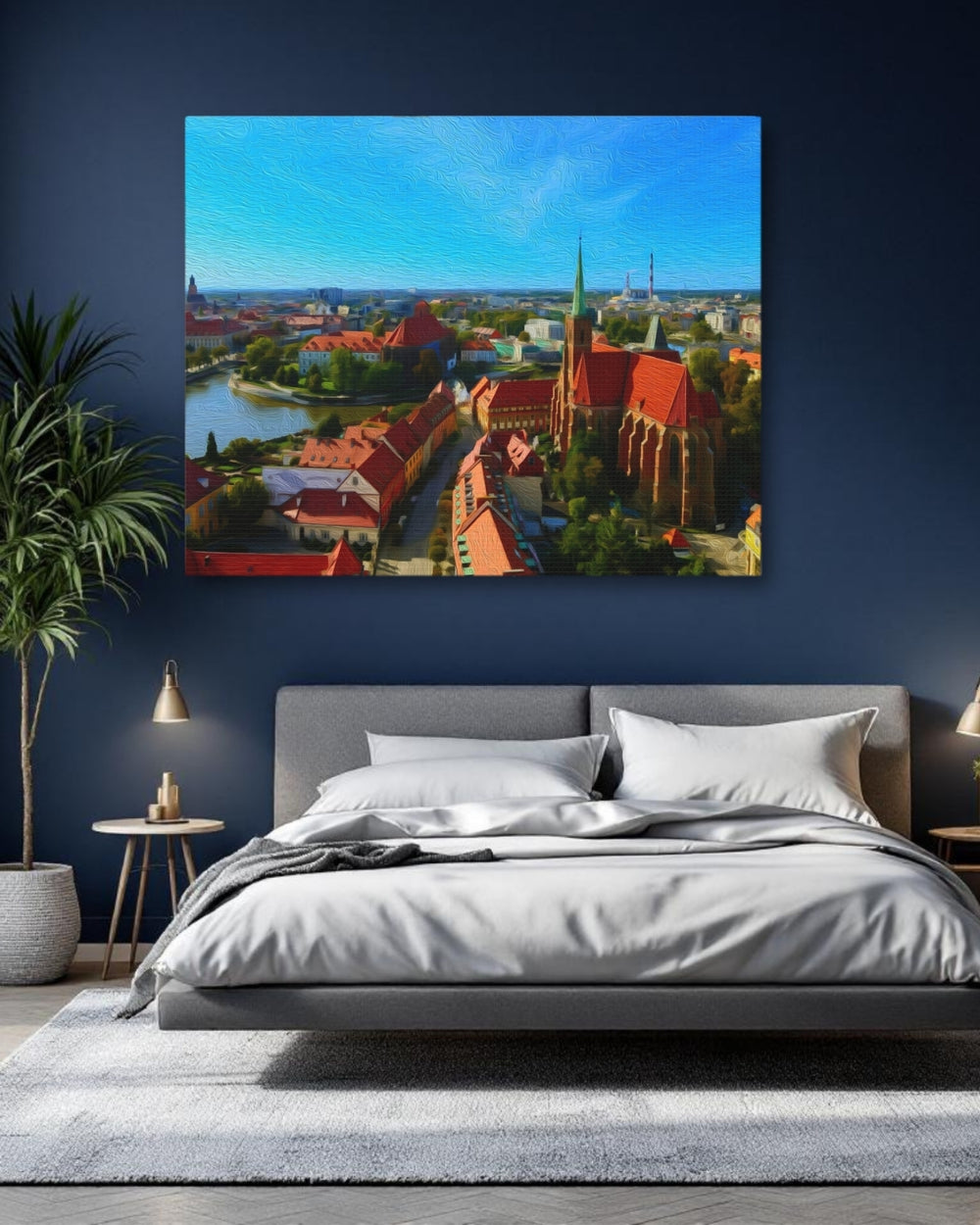 Wroclaw, Poland | Wroclaw Cathedral Island View | Original Series Gallery Canvas detail