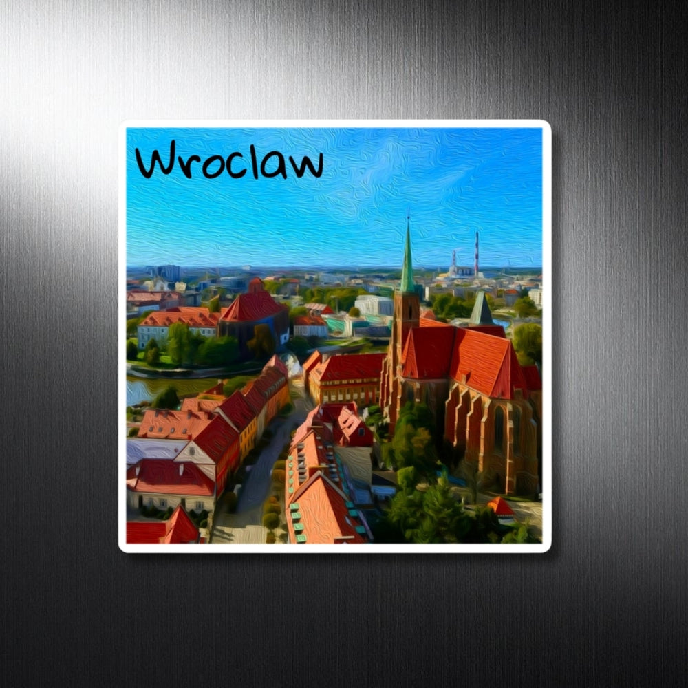 Wroclaw, Poland | Wroclaw Cathedral Island View | Original Series Decorative Magnet