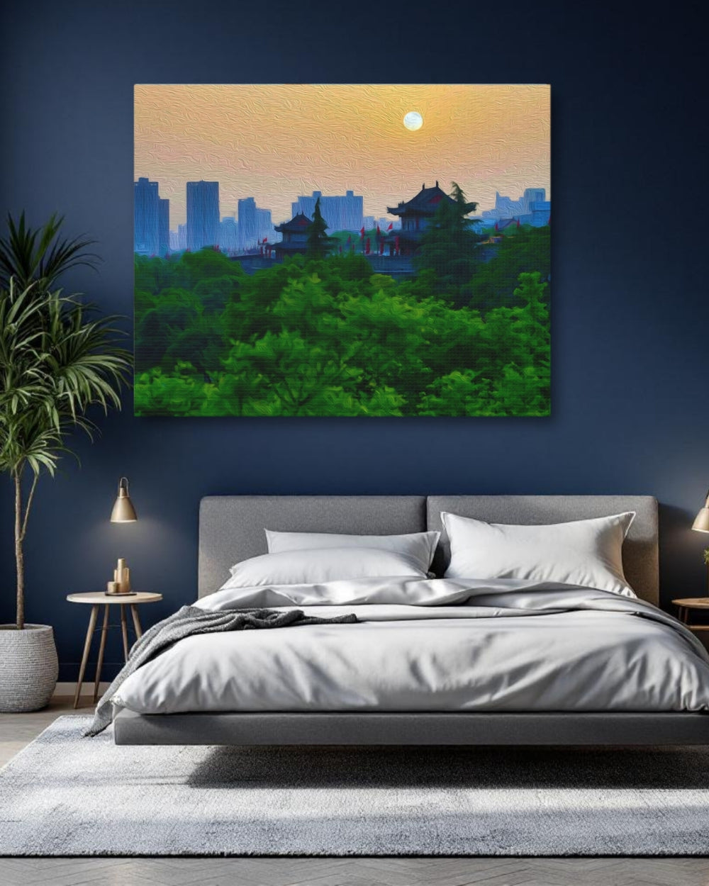 Xi'an, China | Ancient Pagodas Meet Skyline | Original Series Gallery Canvas detail