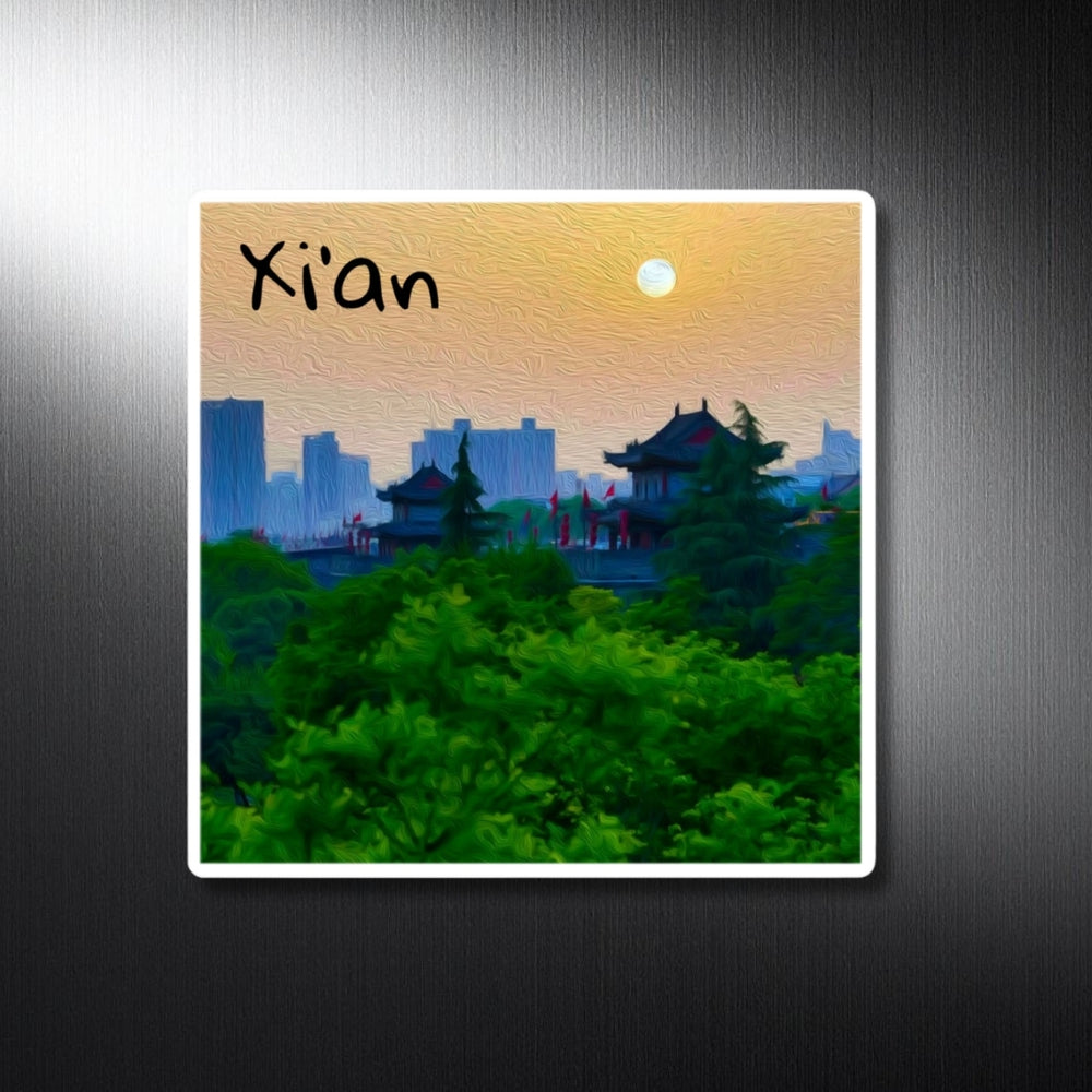 Xi'an, China | Ancient Pagodas Meet Skyline | Original Series Decorative Magnet
