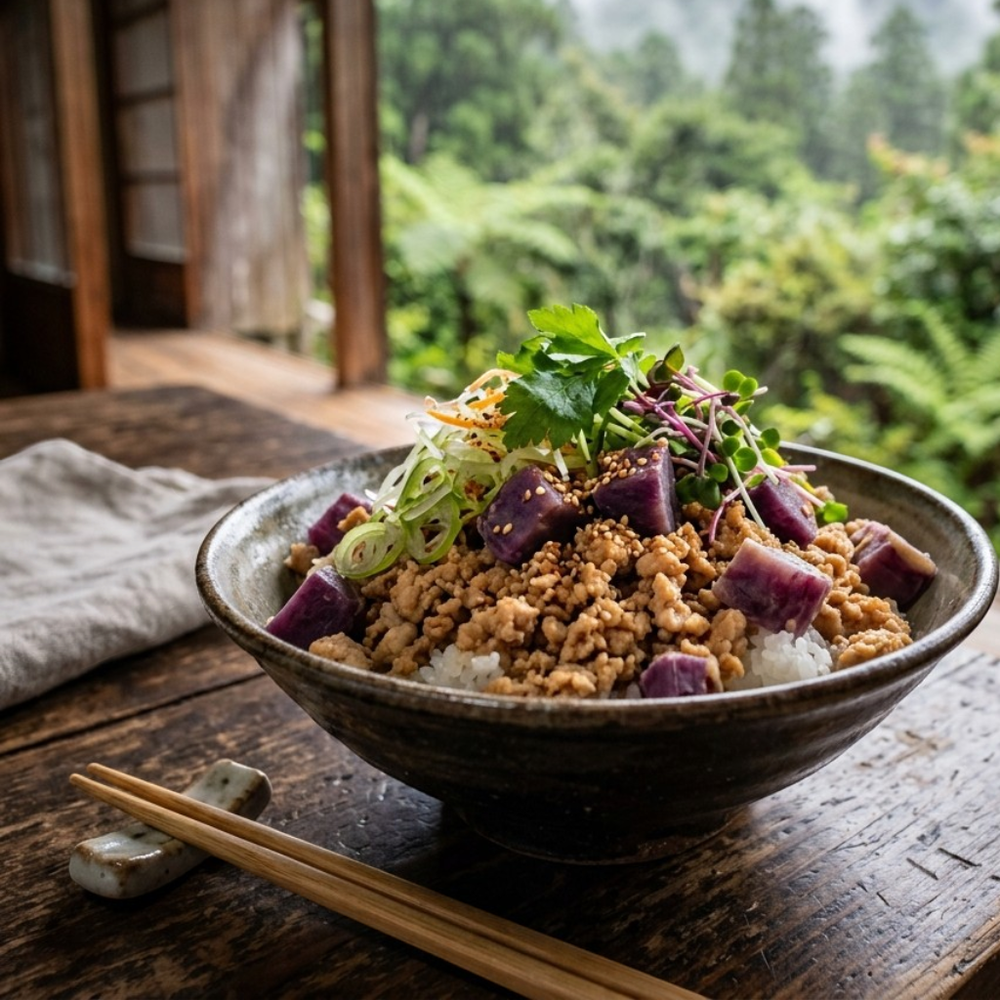 Local cuisine study in Yakushima, Japan