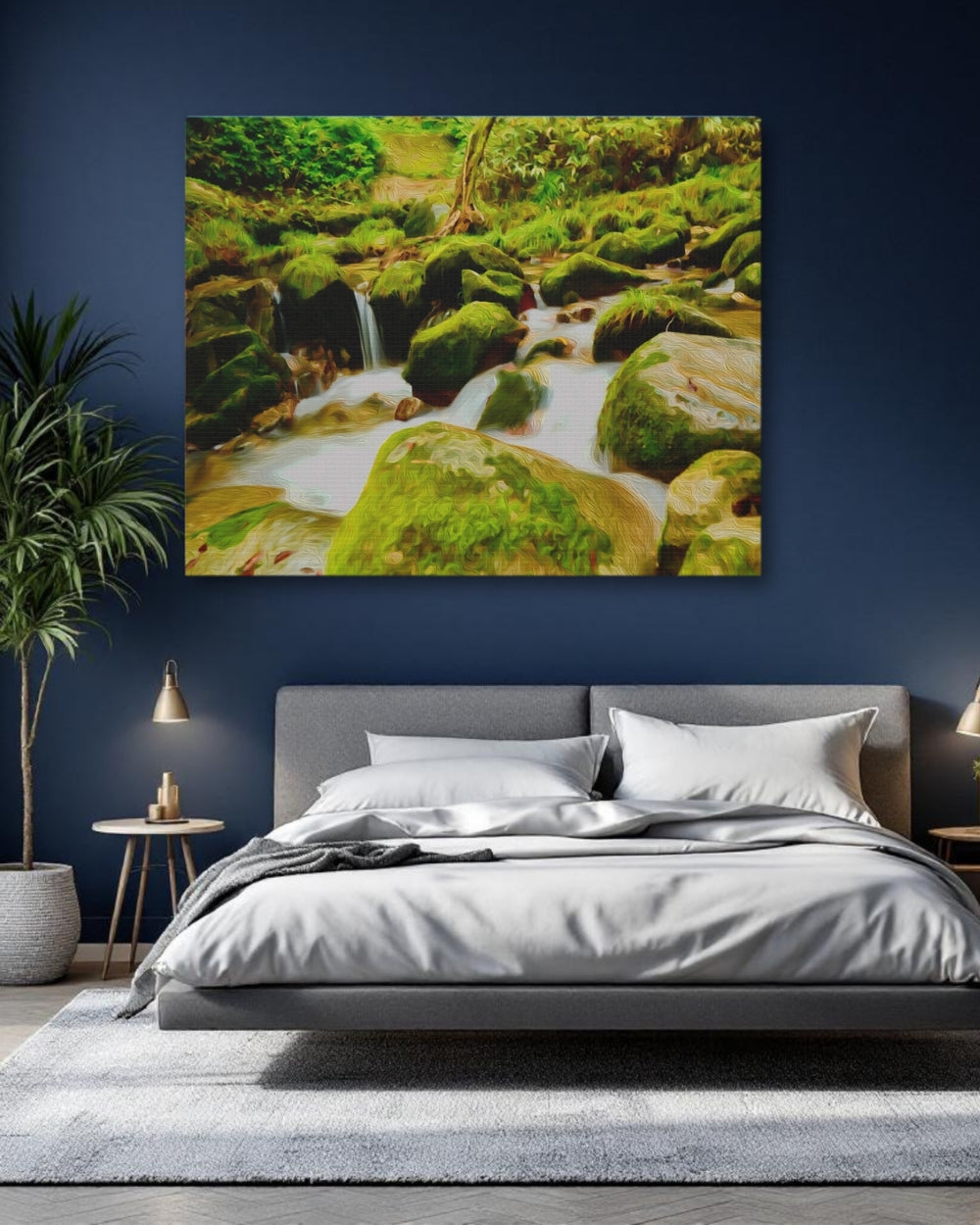 Yakushima, Japan | Ancient Forest Stream Cascade | Original Series Gallery Canvas detail