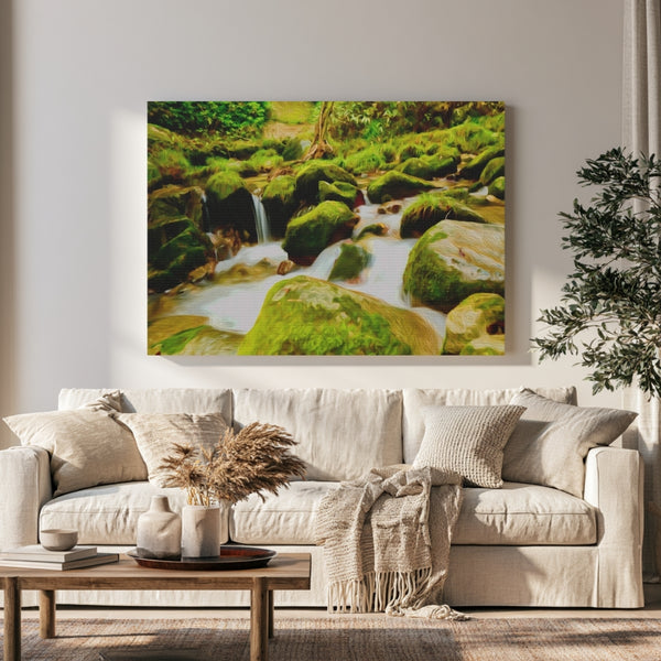 Yakushima, Japan | Ancient Forest Stream Cascade | Original Series Gallery Canvas