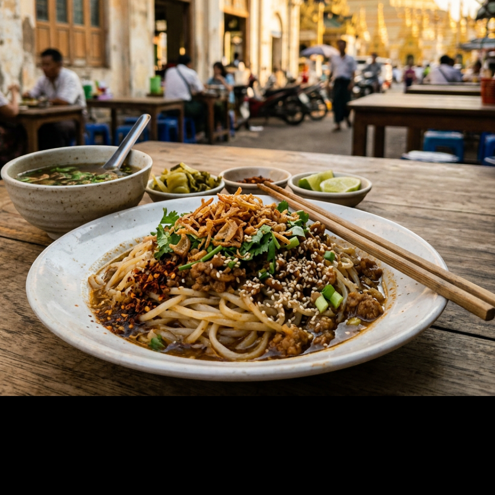 Local cuisine study in Yangon, Myanmar
