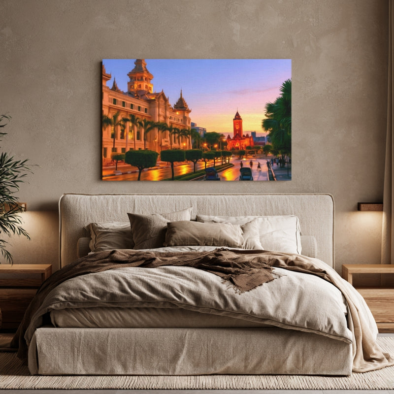 Yangon Colonial Boulevard Dusk — Yangon, Myanmar, view 6