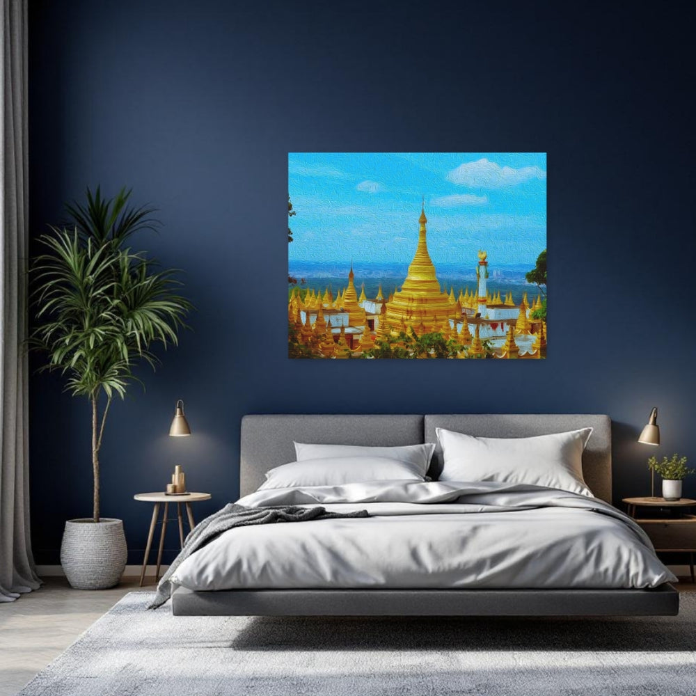 Yangon, Myanmar | Golden Pagodas of Yangon | Original Series Gallery Canvas detail