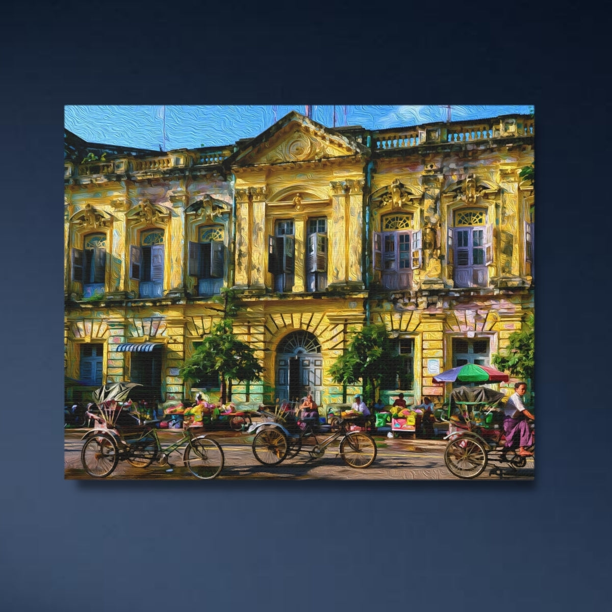 Yangon Colonial Street Scene — Yangon, Myanmar Study No. 4