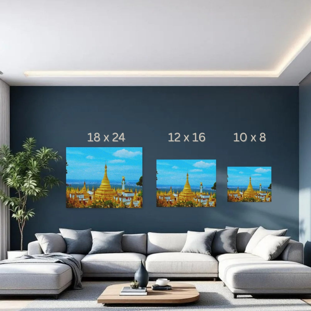 Yangon, Myanmar | Golden Pagodas of Yangon | Original Series Gallery Canvas detail