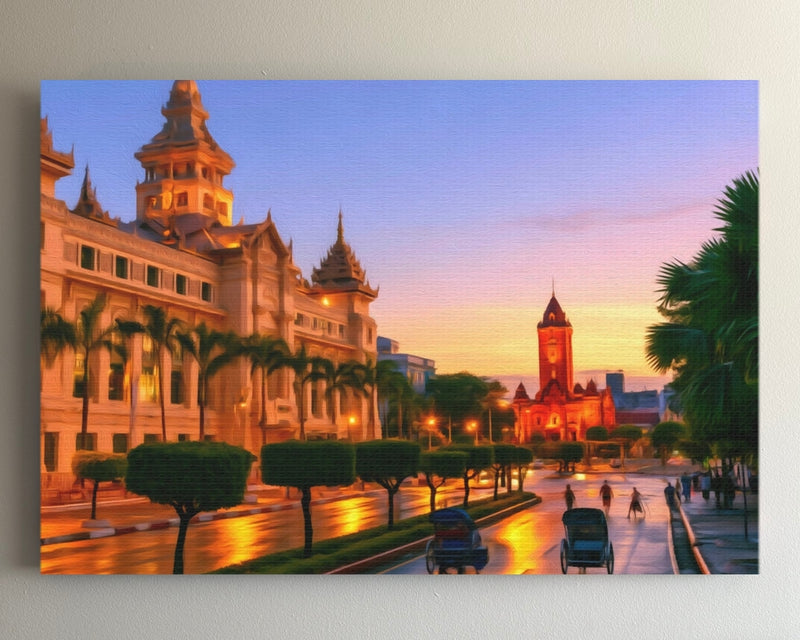 Yangon Colonial Boulevard Dusk — Yangon, Myanmar