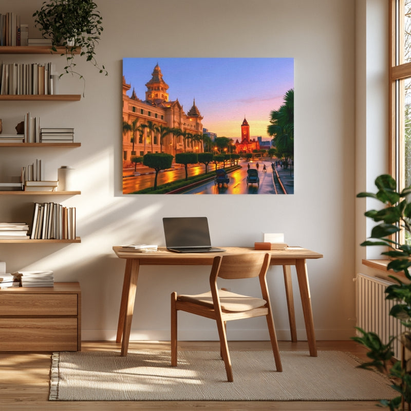 Yangon Colonial Boulevard Dusk — Yangon, Myanmar, view 4