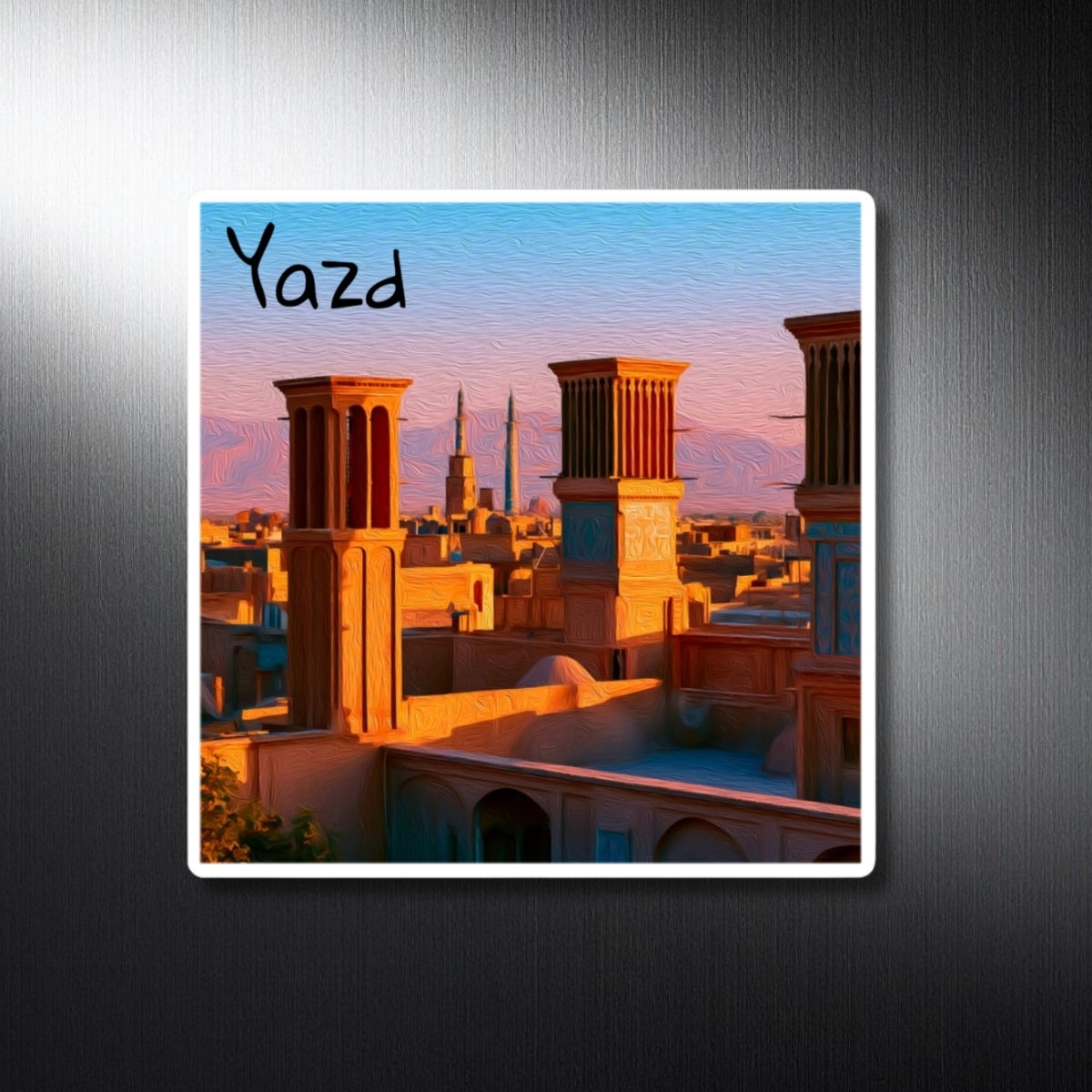 Ancient Windtower Skyline — Yazd, Iran, study 1
