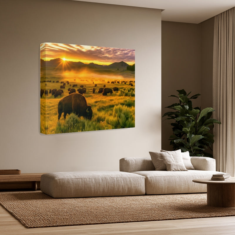 Lamar Valley Bison Herd — Yellowstone National Park, Wyoming, view 3