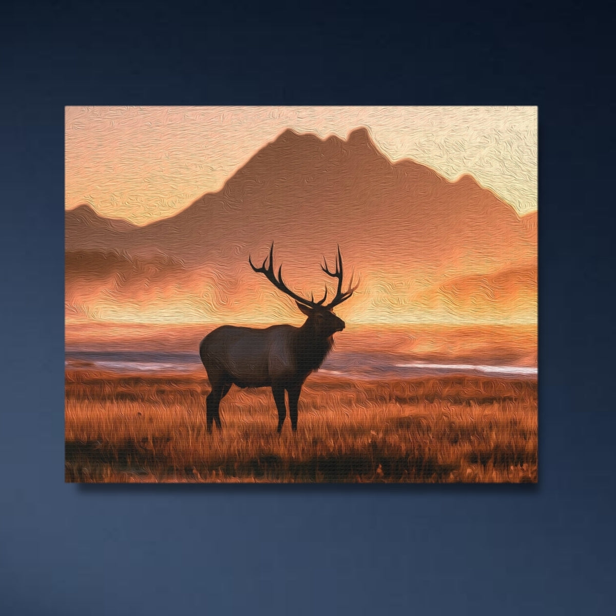 Bull Elk Autumn Meadow — Yellowstone National Park, Wyoming Study No. 4