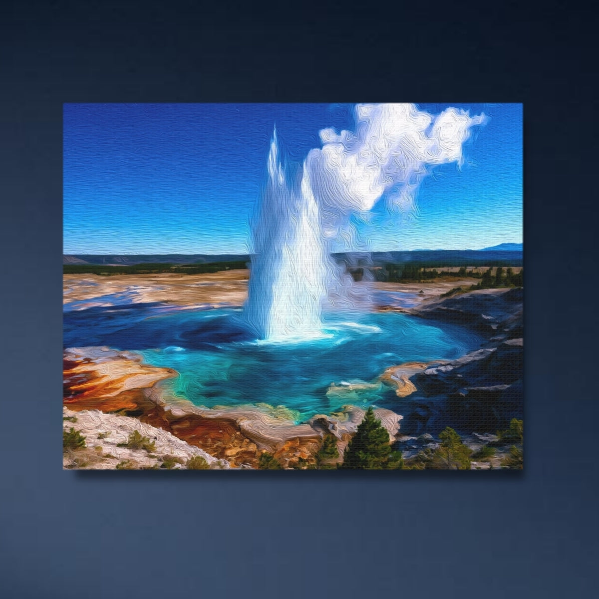 Midway Geyser Basin Eruption — Yellowstone National Park, Wyoming, close-up detail