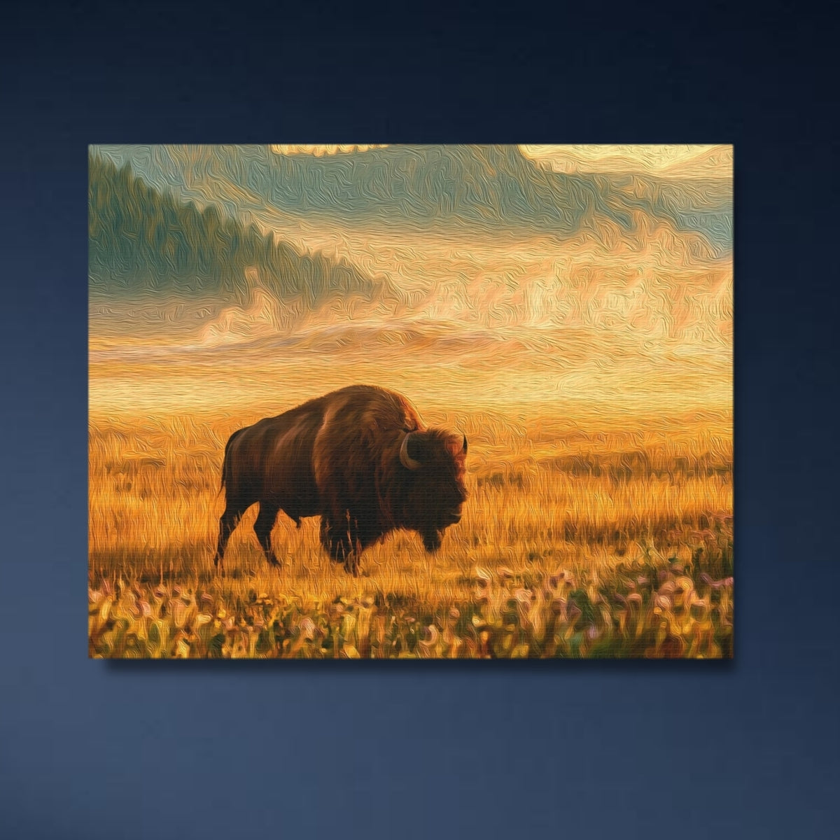 Lamar Valley Bison Roam — Research Area, study 4