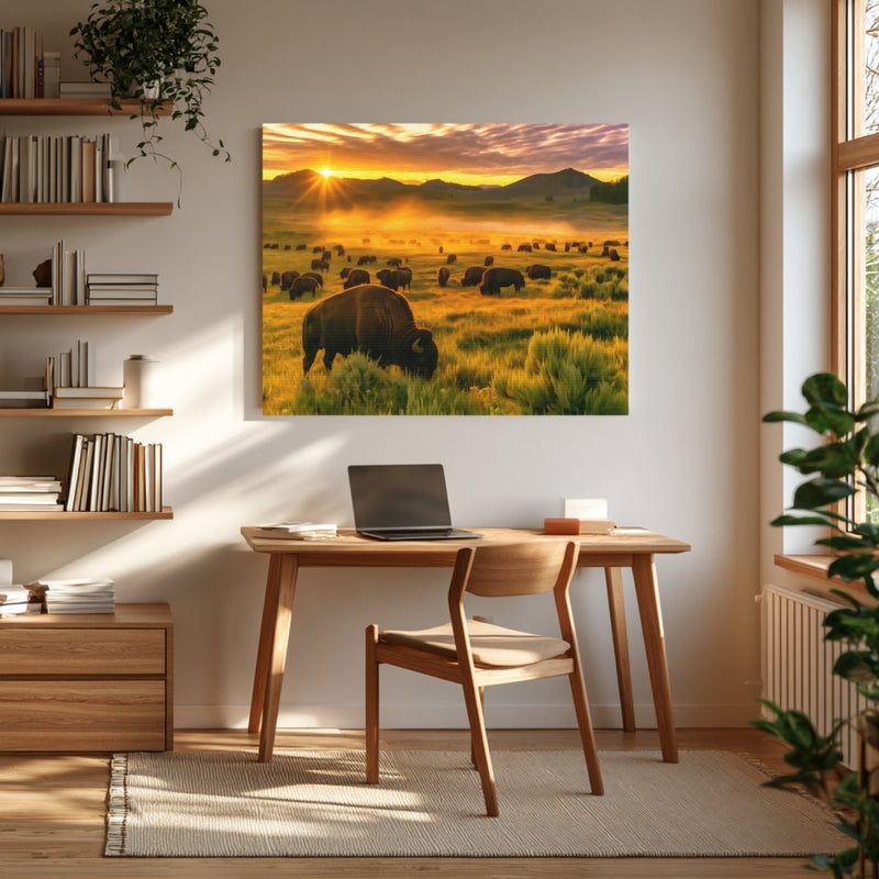 Lamar Valley Bison Herd — Yellowstone National Park, Wyoming, view 4