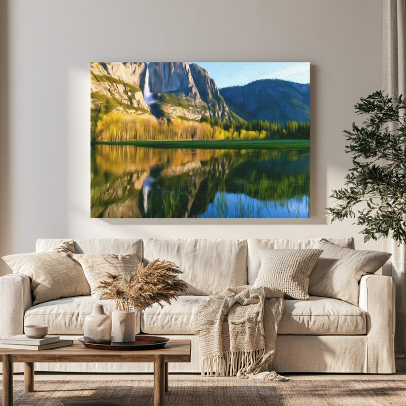 Yosemite Falls Merced River Reflection — Yosemite National Park, California, view 1