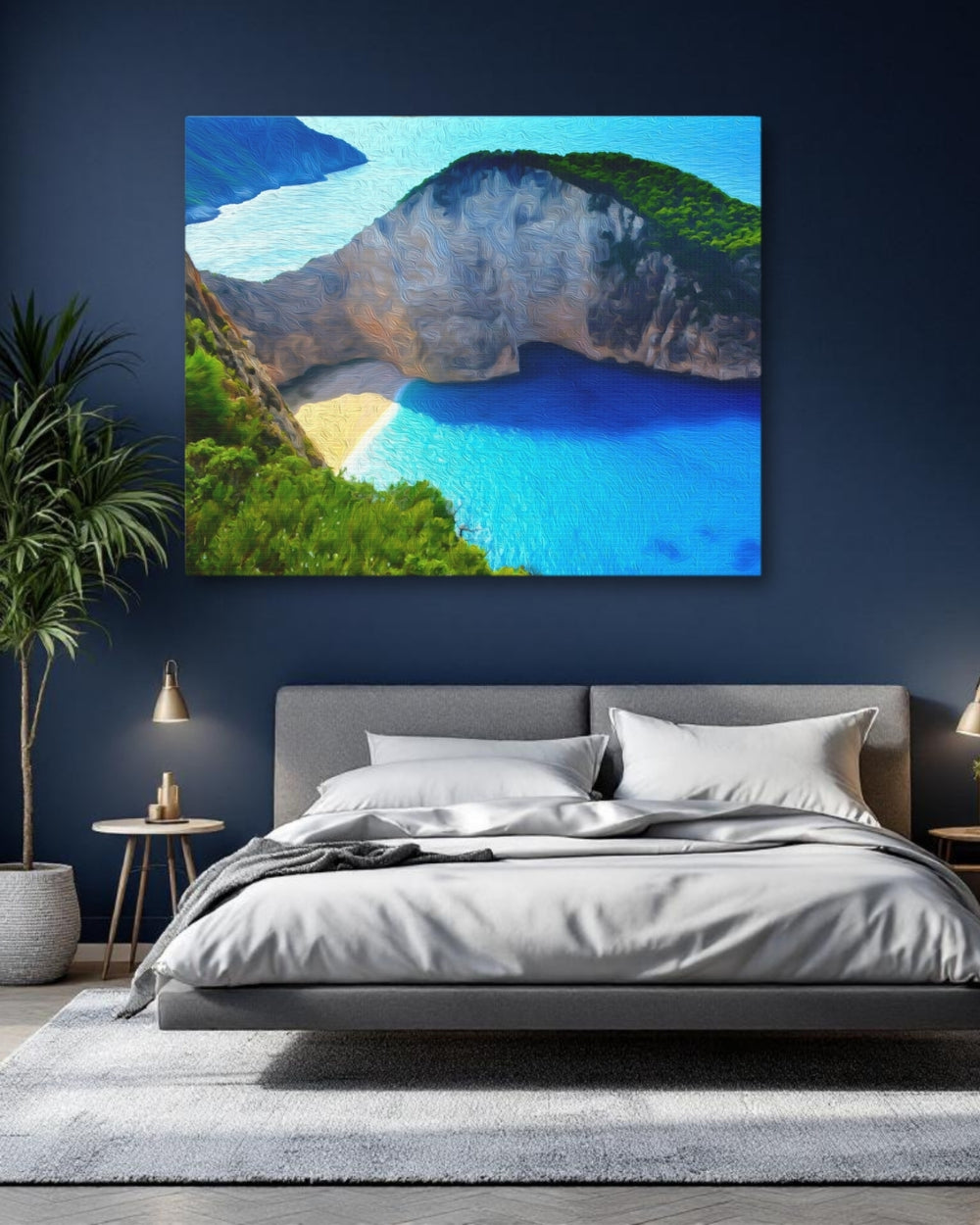 Zakynthos, Greece | Navagio Bay Shipwreck Cove | Original Series Gallery Canvas detail