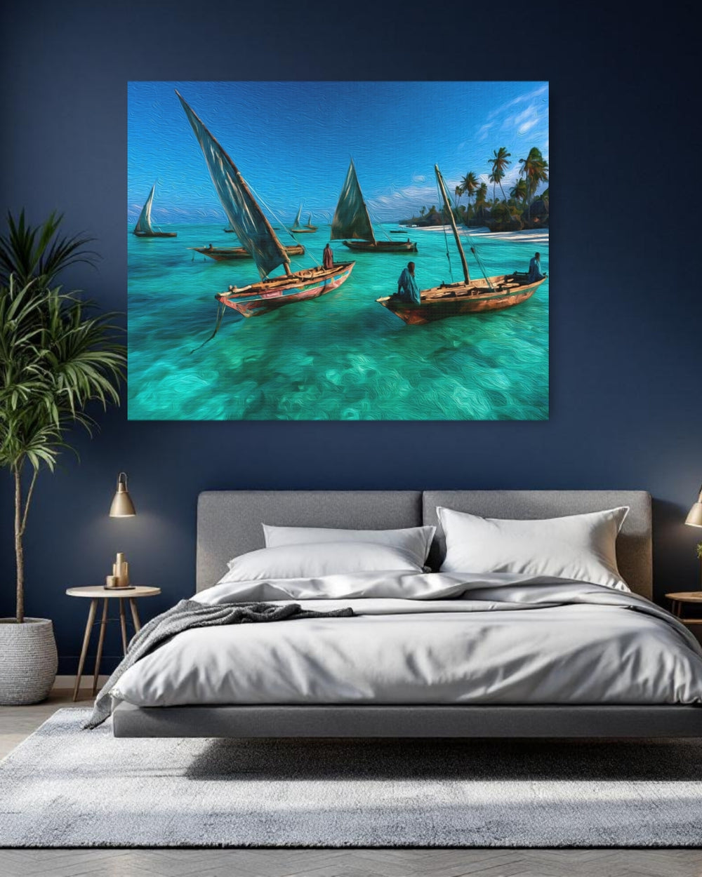 Zanzibar, Tanzania | Zanzibar Dhow Sailing Boats | Original Series Gallery Canvas detail