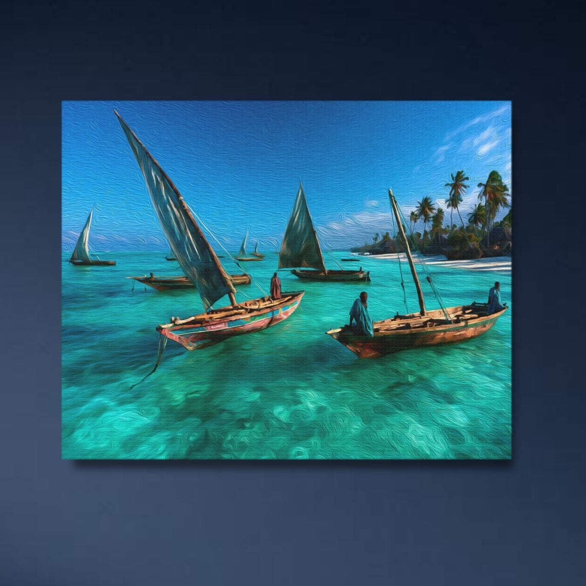Zanzibar Dhow Sailing Boats — Zanzibar, Tanzania Study No. 4
