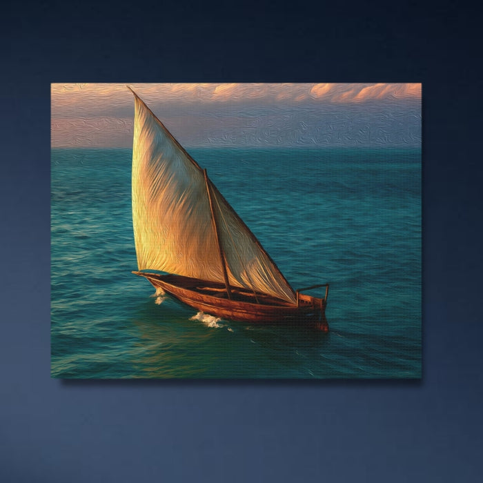 Zanzibar, Tanzania | Zanzibar Dhow Sailing Ocean | Original Series Gallery Canvas