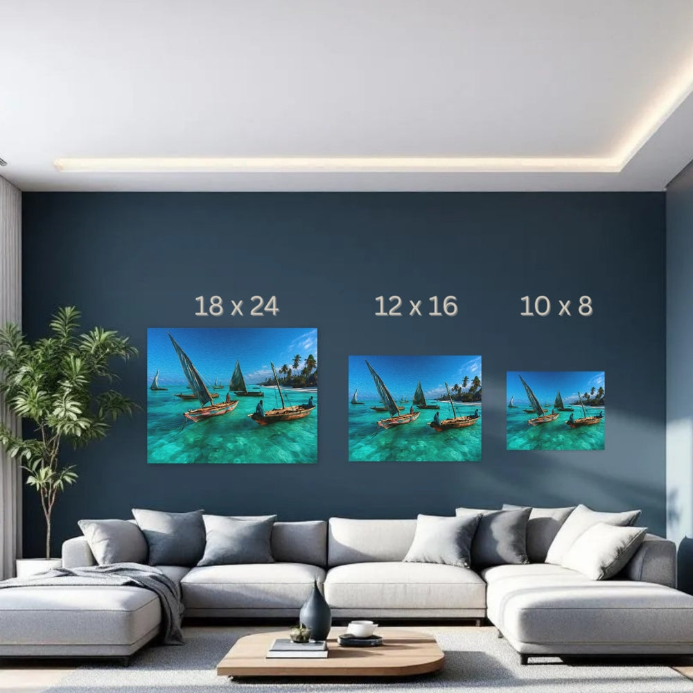 Zanzibar, Tanzania | Zanzibar Dhow Sailing Boats | Original Series Gallery Canvas detail