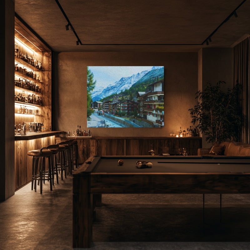 Alpine Village Mountain Stream — Zermatt, Switzerland, view 7