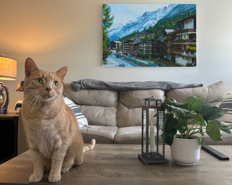 Alpine Village Mountain Stream — Zermatt, Switzerland, view 2
