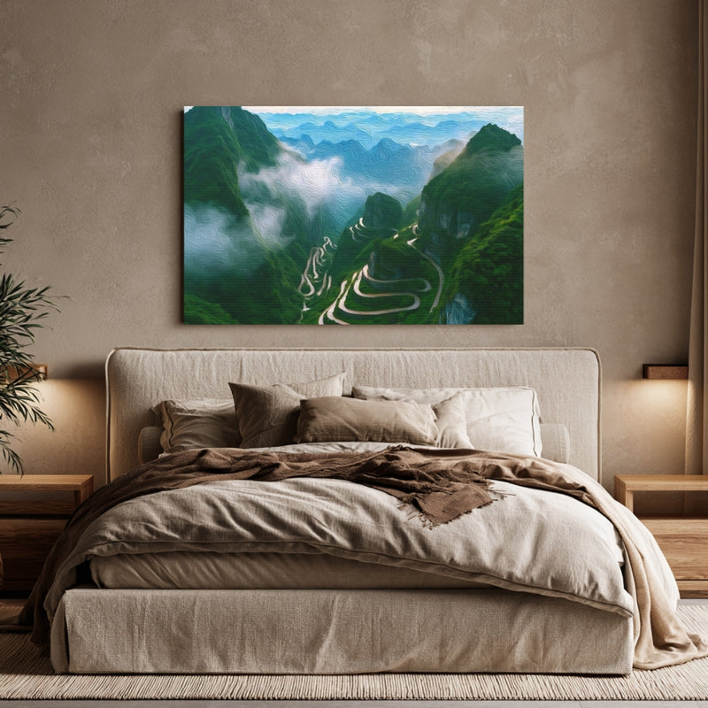 Tianmen Mountain Road Switchbacks — Zhangjiajie, China, view 6