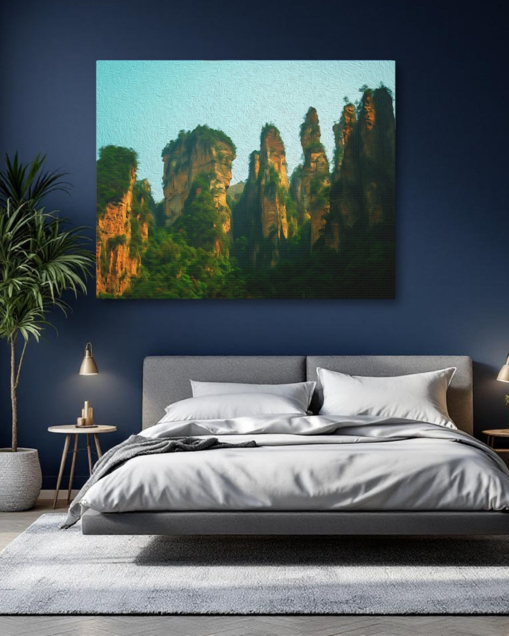Zhangjiajie, China | Ancient Sandstone Pillar Forest | Original Series Gallery Canvas detail