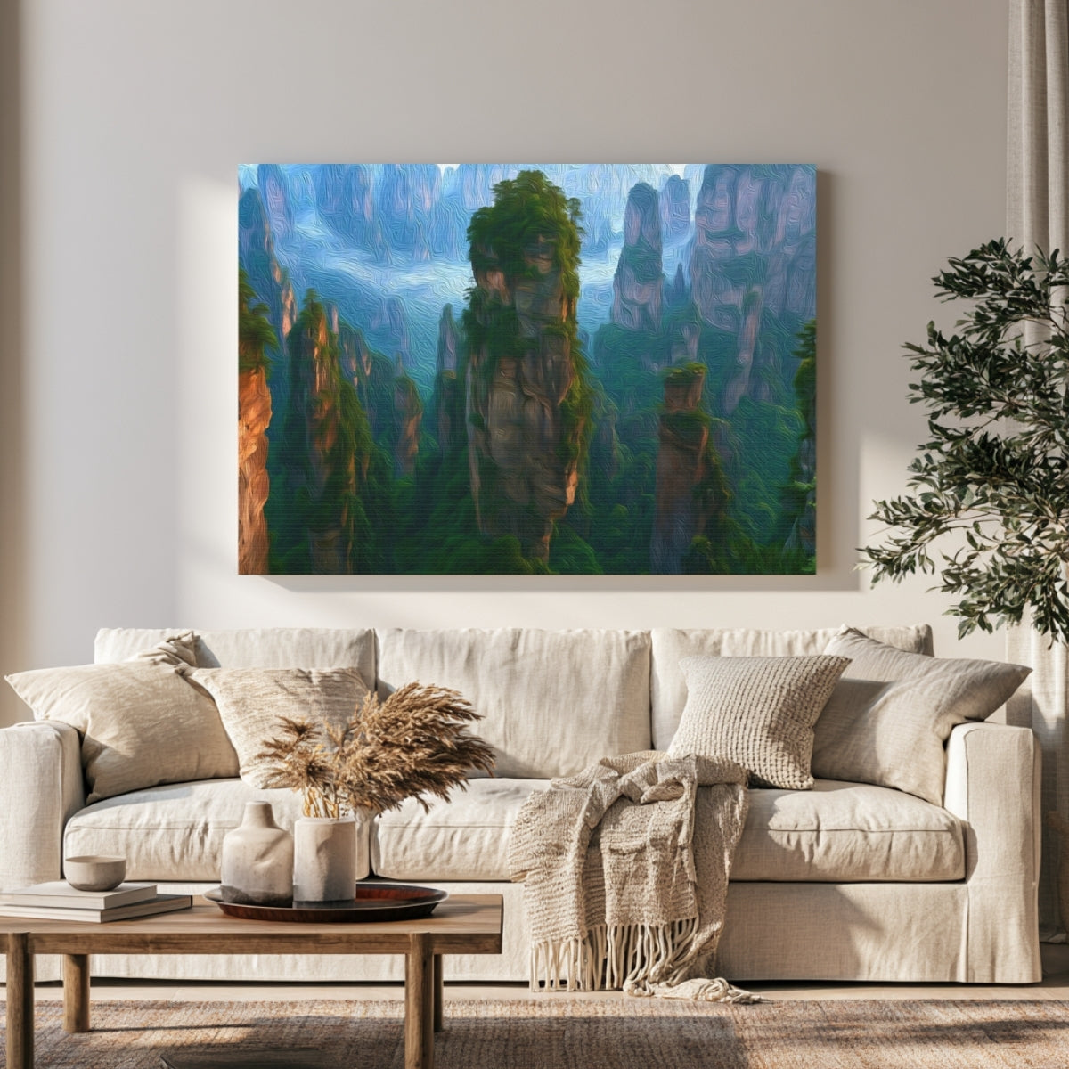 Tianzi Mountain Pillar Peaks — Zhangjiajie, China, view 1