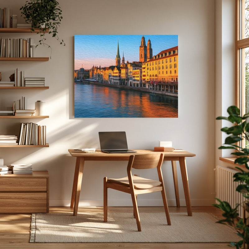 Limmat River Old Town — Zurich, Switzerland, view 4